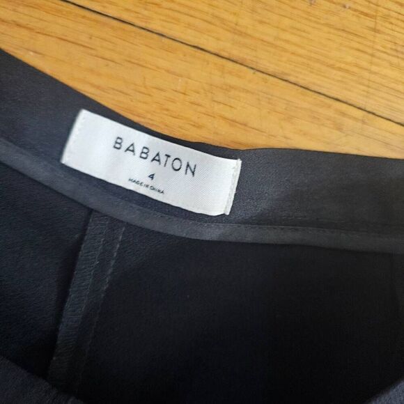 Babaton Aritzia Lazarus Black Wide Leg Crop Culotte Pants Size 4 - Picture 6 of 8